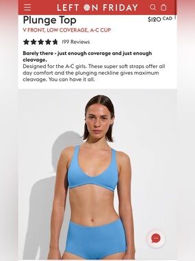 Left On Friday Light Blue Bikini Set - BRAND NEW with tags